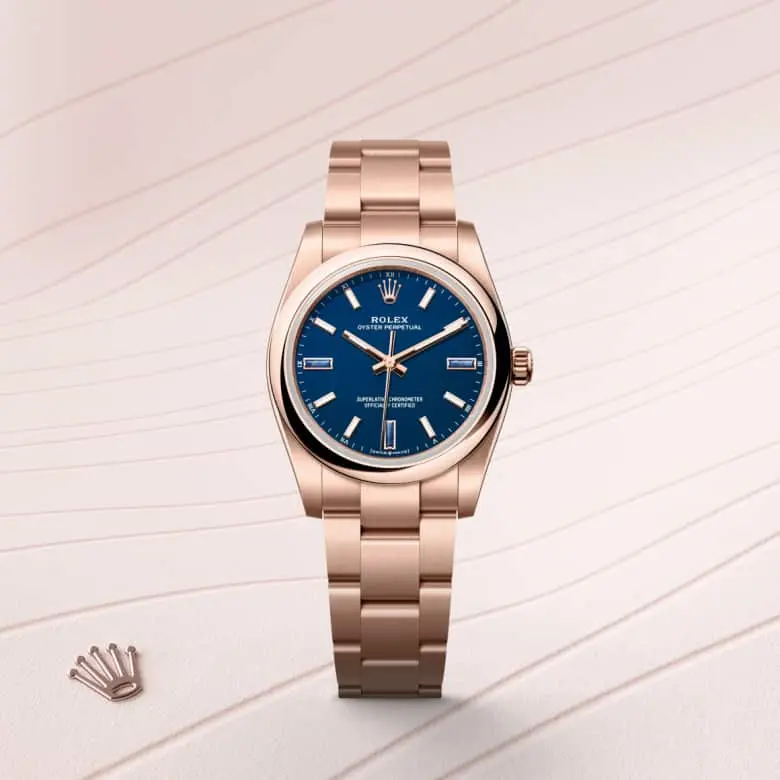 Rolex Oyster Perpetual 34 ze stali Oystersteel i różowego złota Everose, M124205-0002  - W.KRUK