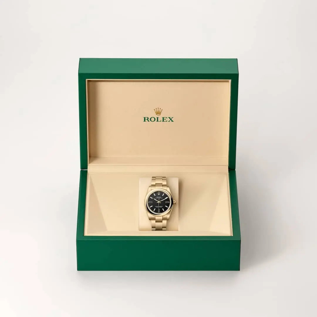 Rolex Oyster Perpetual 34 z żółtego złota, M124208-0001  - W.KRUK