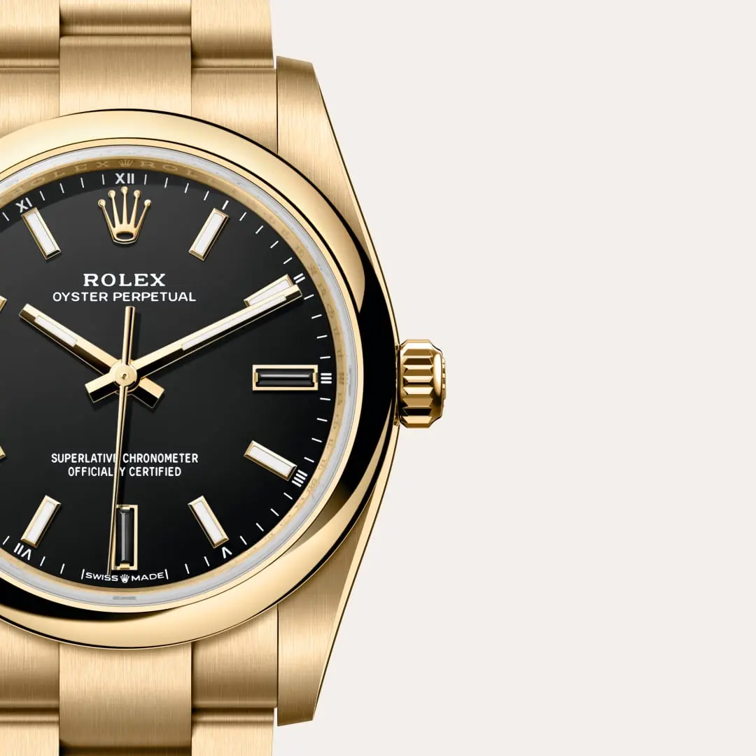 Rolex Oyster Perpetual 34 z żółtego złota, M124208-0001  - W.KRUK