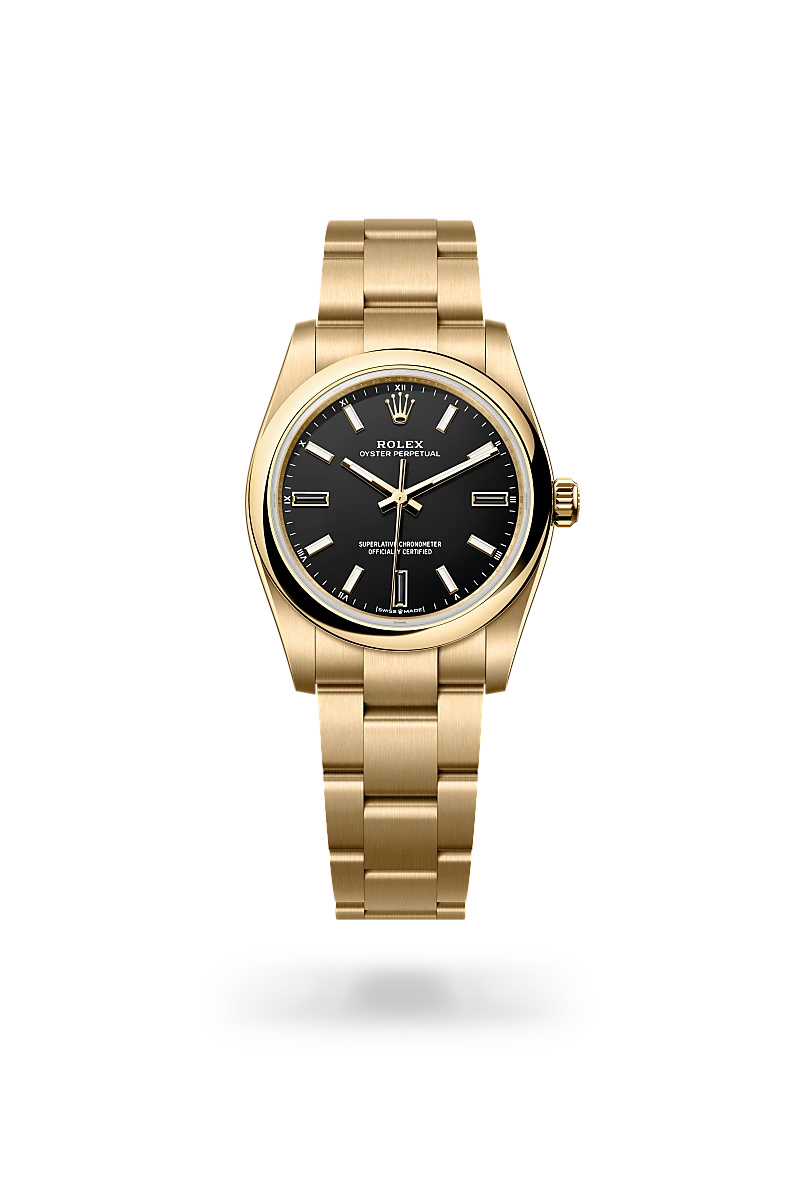 Rolex Oyster Perpetual 34 z żółtego złota, M124208-0001  - W.KRUK