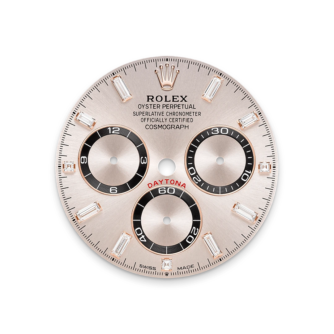 rolex Cosmograph Daytona, 18-karatowe różowe złoto Everose z zaczepami wysadzanymi brylantami, M126535TBR-0002 - W.KRUK