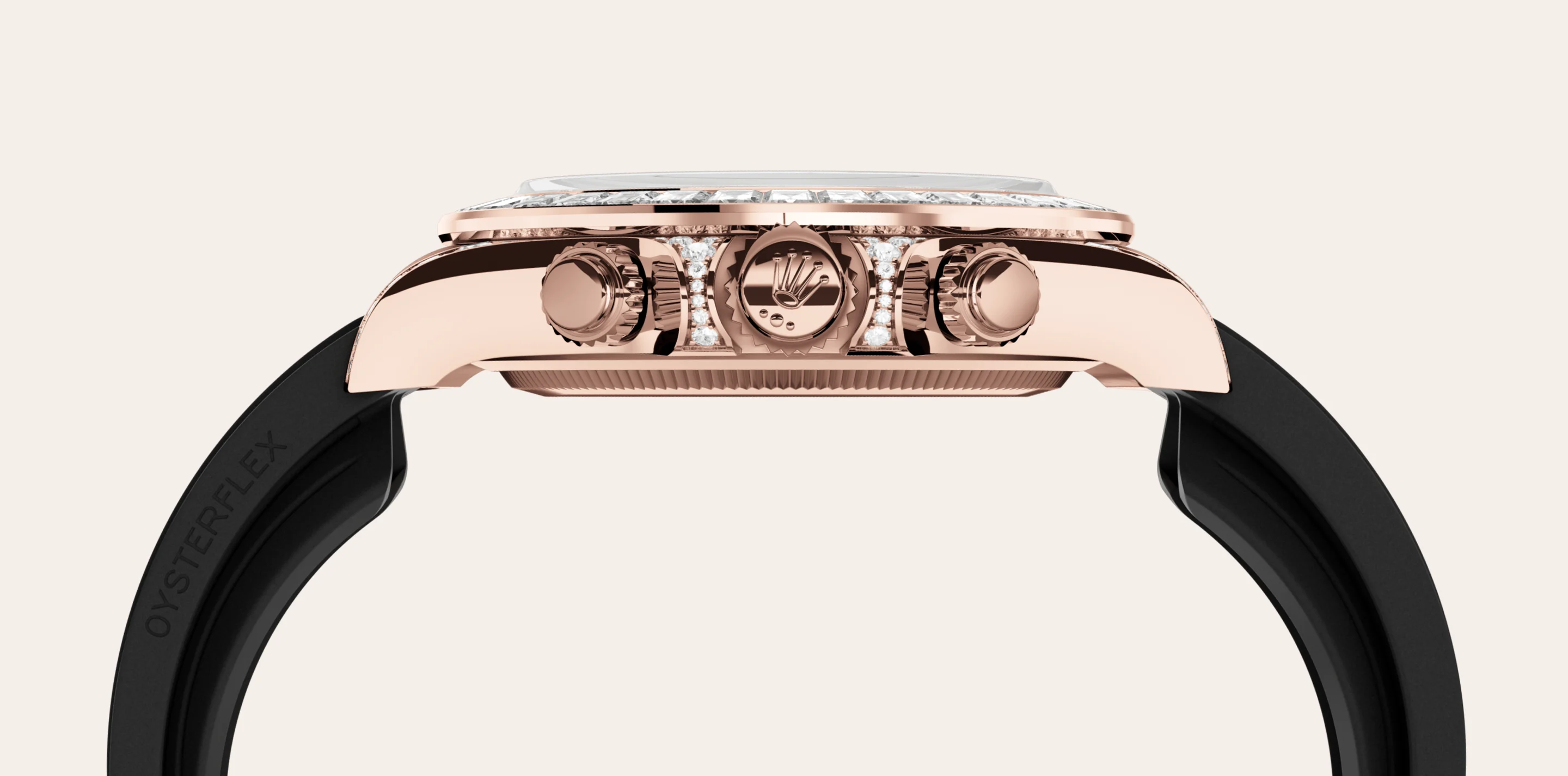 rolex Cosmograph Daytona, 18-karatowe różowe złoto Everose z zaczepami wysadzanymi brylantami, M126535TBR-0002 - W.KRUK