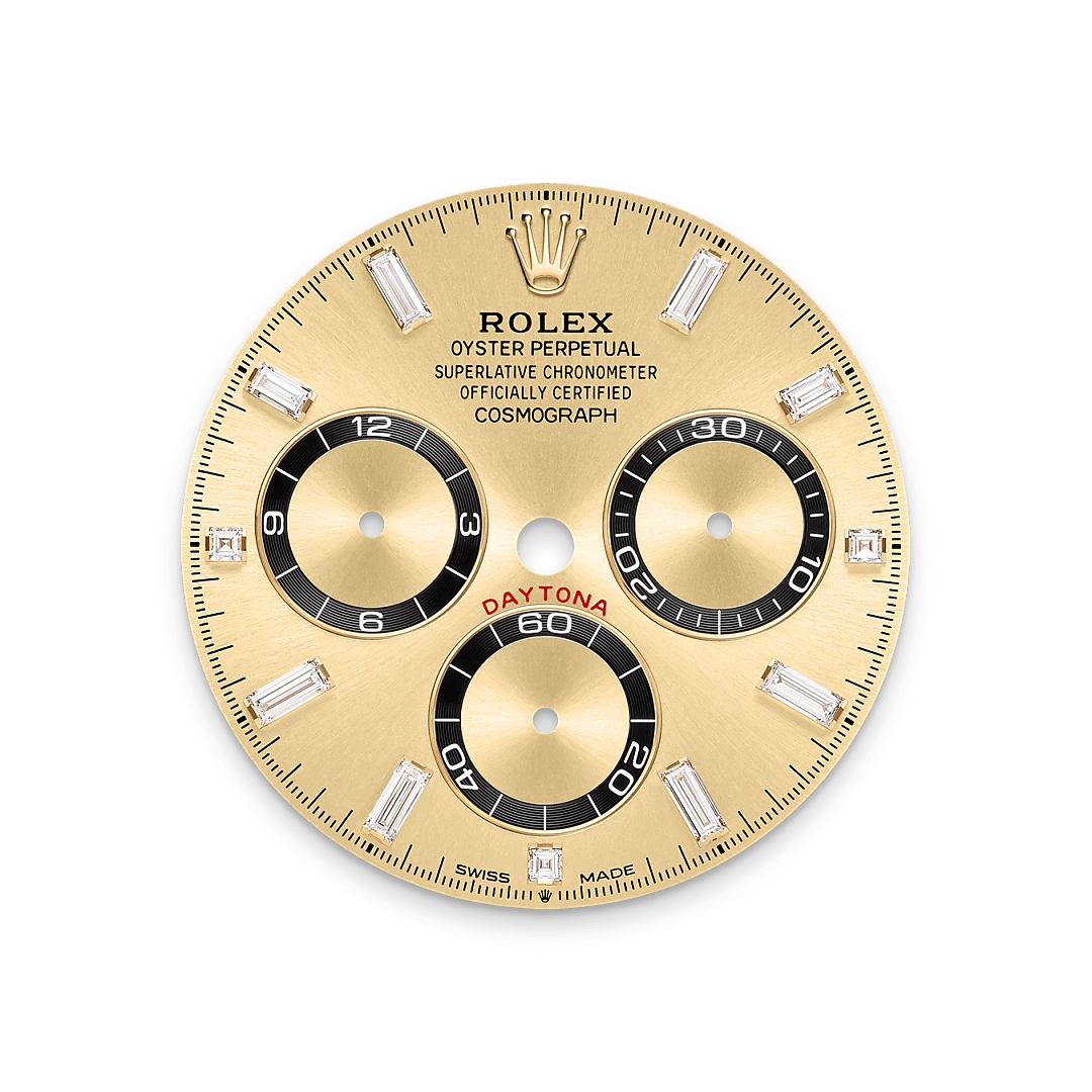 rolex Cosmograph Daytona, 18-karatowe żółte złoto z uchwytami mocującymi wysadzanymi brylantami, M126538TBR-0004 - W.KRUK