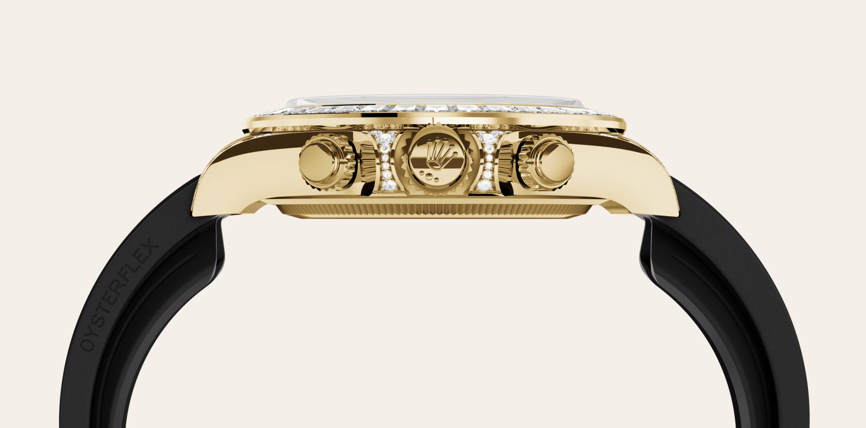 rolex Cosmograph Daytona, 18-karatowe żółte złoto z uchwytami mocującymi wysadzanymi brylantami, M126538TBR-0004 - W.KRUK