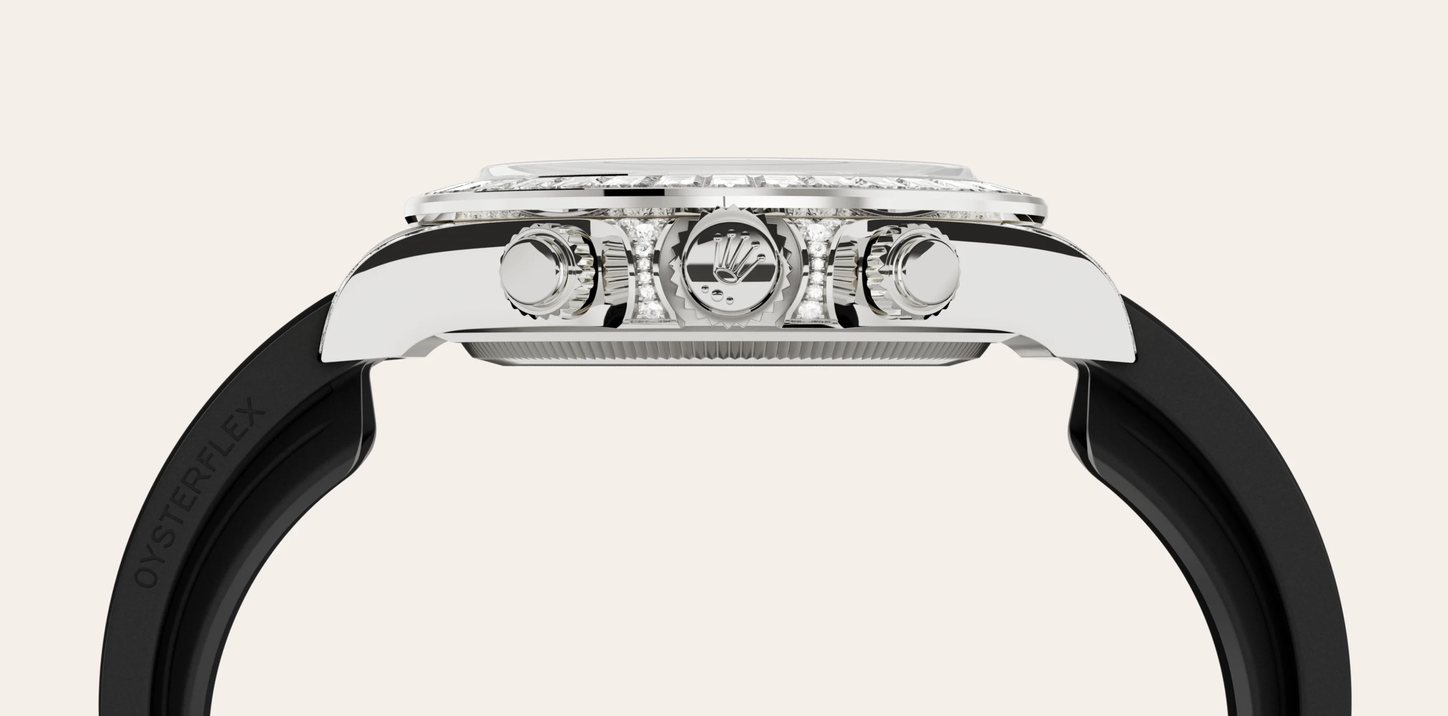 rolex Cosmograph Daytona, 18-karatowe białe złoto z uchwytami mocującymi wysadzanymi brylantami, M126539TBR-0002 - W.KRUK