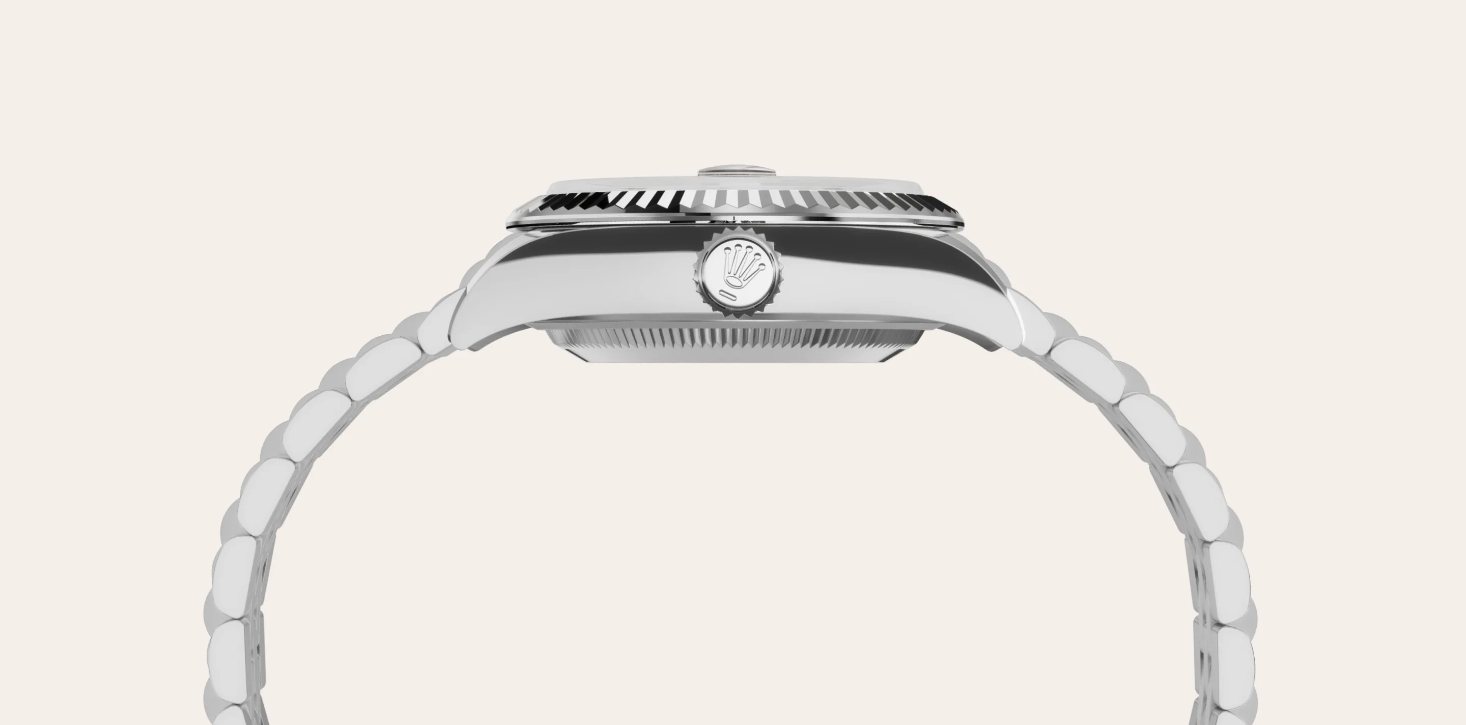 rolex Lady-Datejust, Biały Rolesor – połączenie stali Oystersteel z białym złotem, M279174-0015 - W.KRUK