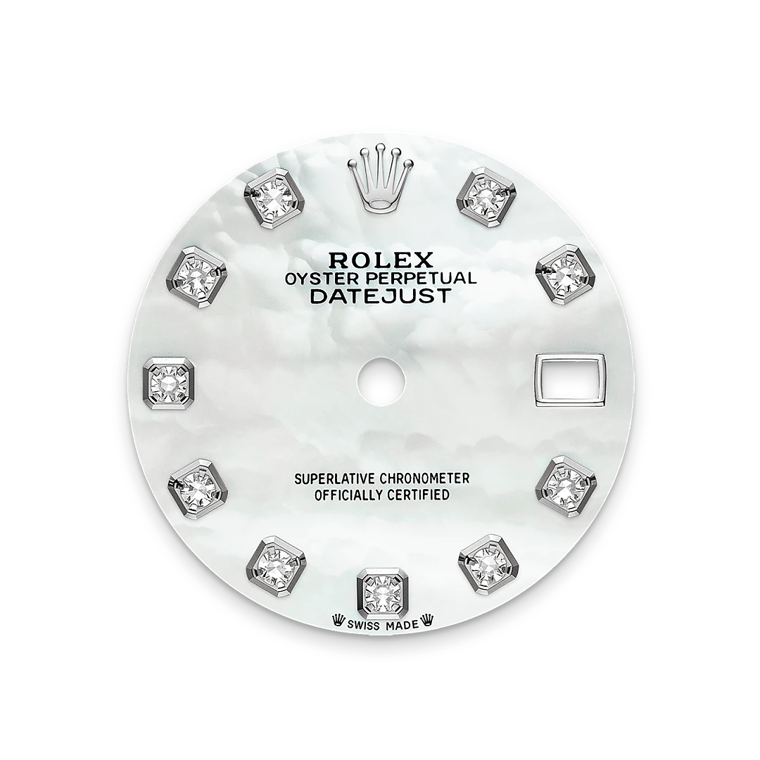 rolex Lady-Datejust, Biały Rolesor – połączenie stali Oystersteel z białym złotem, M279384RBR-0011 - W.KRUK