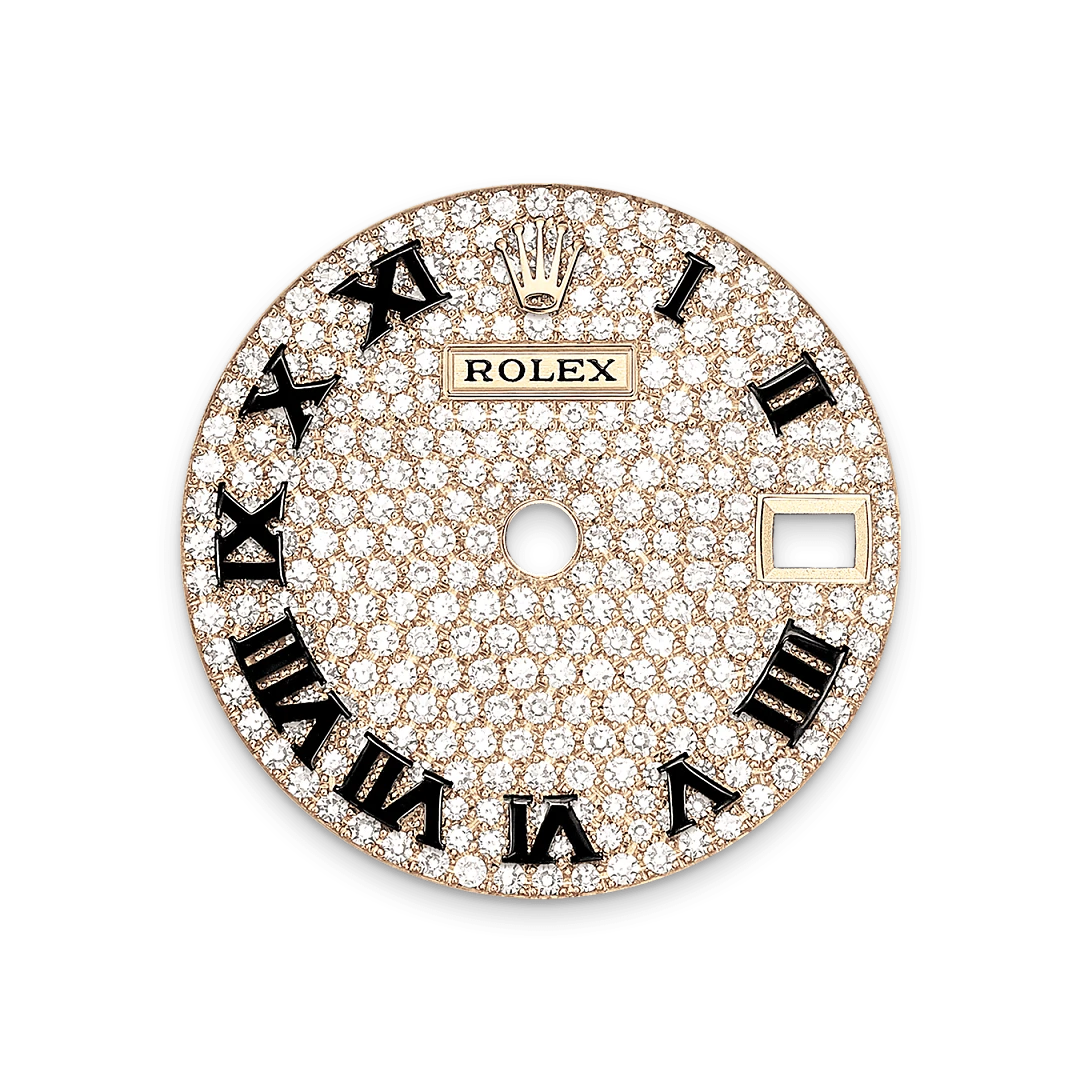 rolex Lady-Datejust, 18-karatowe żółte złoto z zaczepami i bokami wysadzanymi brylantami, M279458RBR-0001 - W.KRUK