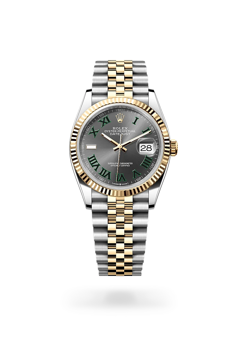 Rolex Datejust 36, Żółty Rolesor – połączenie stali Oystersteel z żółtym złotem, M126233-0035 - W.KRUK