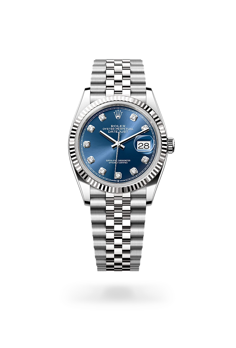 Rolex Datejust 36, Biały Rolesor – połączenie stali Oystersteel z białym złotem, M126234-0037 - W.KRUK