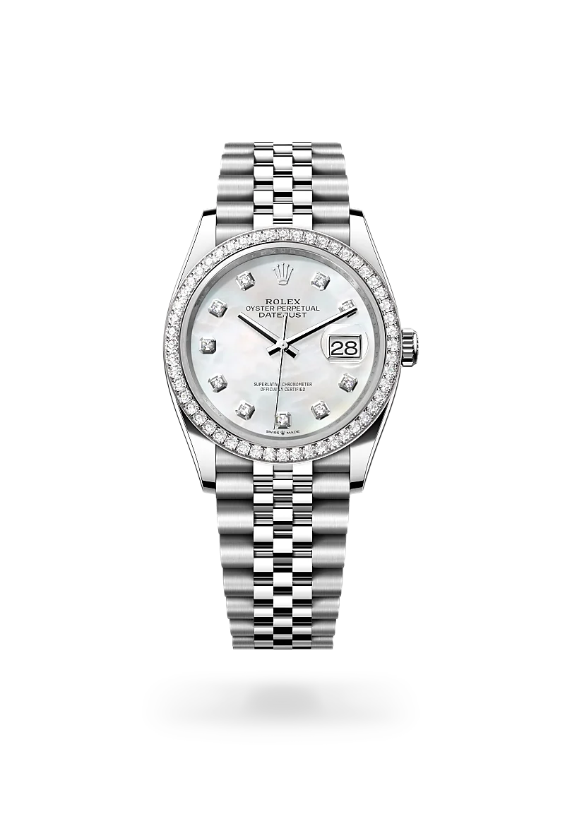 Rolex Datejust 36, Biały Rolesor – połączenie stali Oystersteel z białym złotem, M126284RBR-0011 - W.KRUK
