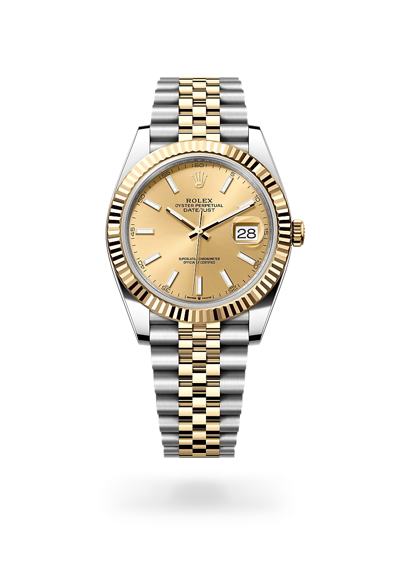 Rolex Datejust 41, Żółty Rolesor – połączenie stali Oystersteel z żółtym złotem, M126333-0010 - W.KRUK