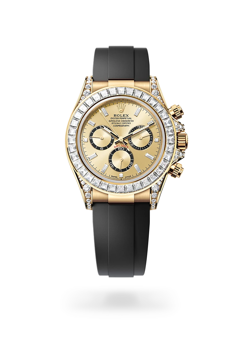 Rolex Cosmograph Daytona, 18-karatowe żółte złoto z uchwytami mocującymi wysadzanymi brylantami, M126538TBR-0004 - W.KRUK