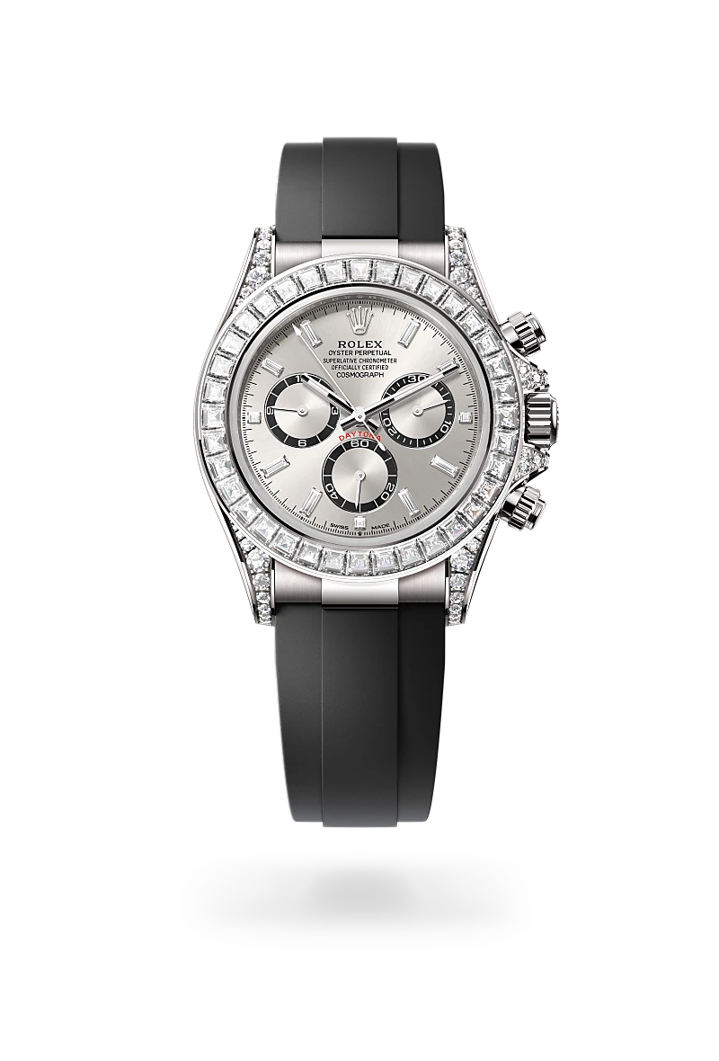 Rolex Cosmograph Daytona, 18-karatowe białe złoto z uchwytami mocującymi wysadzanymi brylantami, M126539TBR-0002 - W.KRUK
