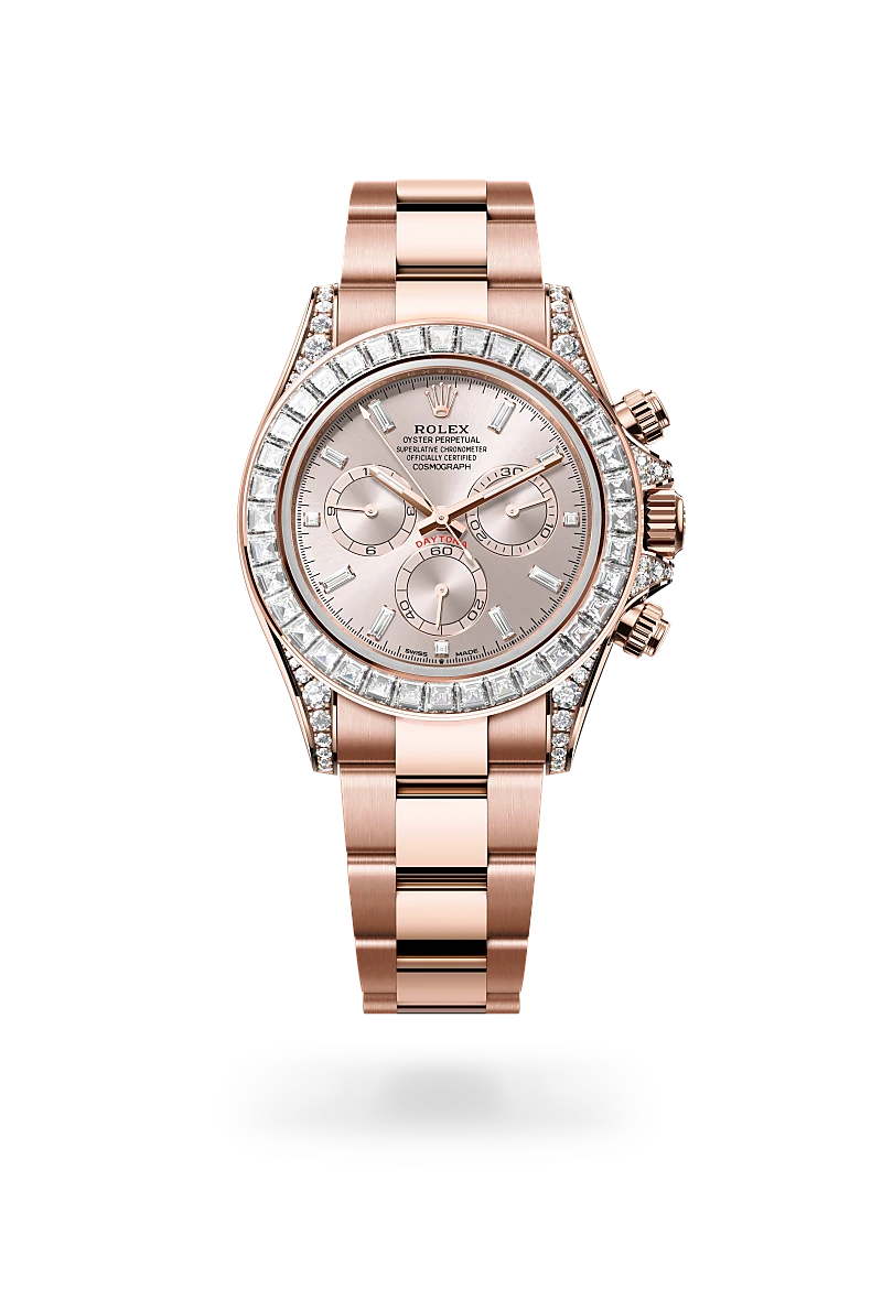 Rolex Cosmograph Daytona, 18-karatowe różowe złoto Everose z zaczepami wysadzanymi brylantami, M126595TBR-0001 - W.KRUK