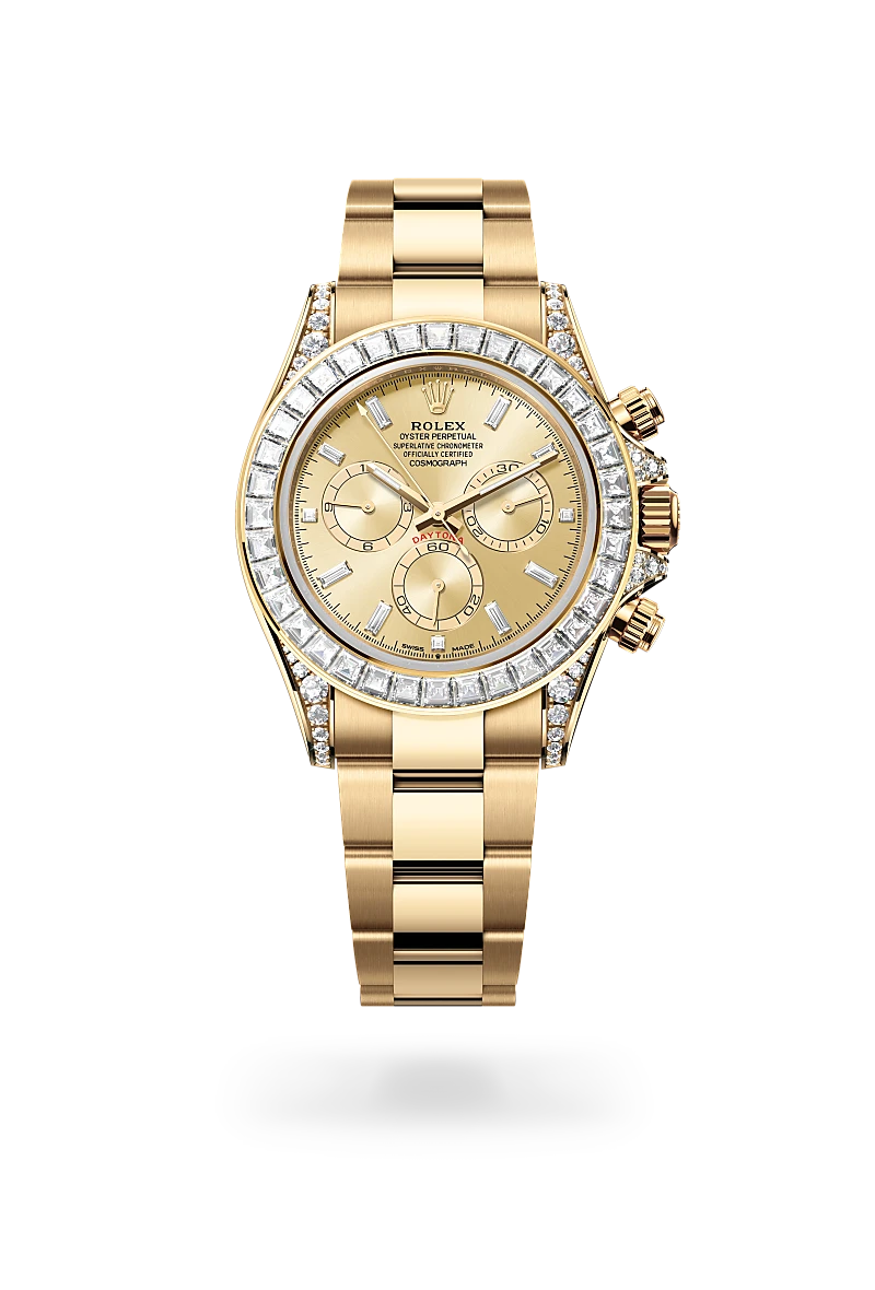 Rolex Cosmograph Daytona, 18-karatowe żółte złoto z uchwytami mocującymi wysadzanymi brylantami, M126598TBR-0001 - W.KRUK