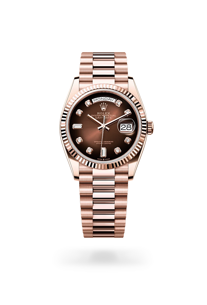 Rolex Day-Date 36, 18-karatowe różowe złoto Everose, M128235-0037 - W.KRUK