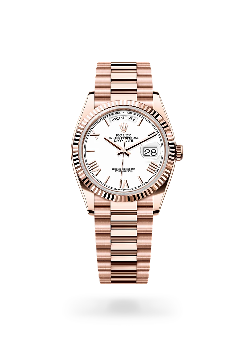 Rolex Day-Date 36, 18-karatowe różowe złoto Everose, M128235-0070 - W.KRUK