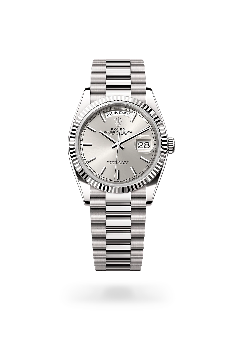 Rolex Day-Date 36, 18-karatowe białe złoto, M128239-0005 - W.KRUK