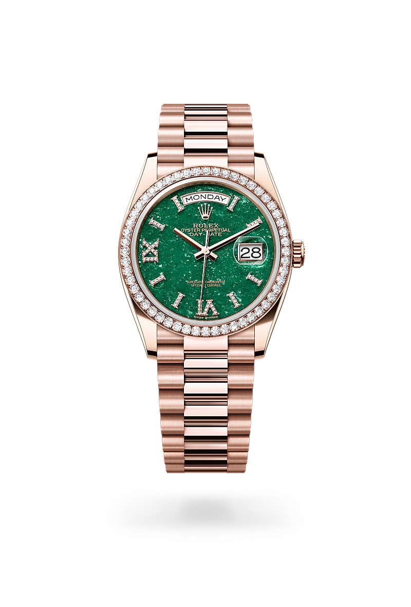 Rolex Day-Date 36, 18-karatowe różowe złoto Everose, M128345RBR-0068 - W.KRUK