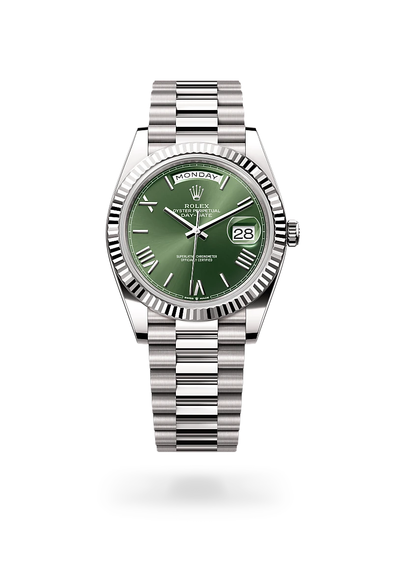Rolex Day-Date 40, 18-karatowe białe złoto, M228239-0033 - W.KRUK