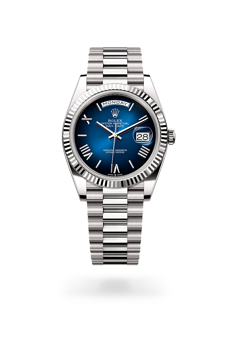 Rolex Day-Date 40, 18-karatowe białe złoto, M228239-0076 - W.KRUK