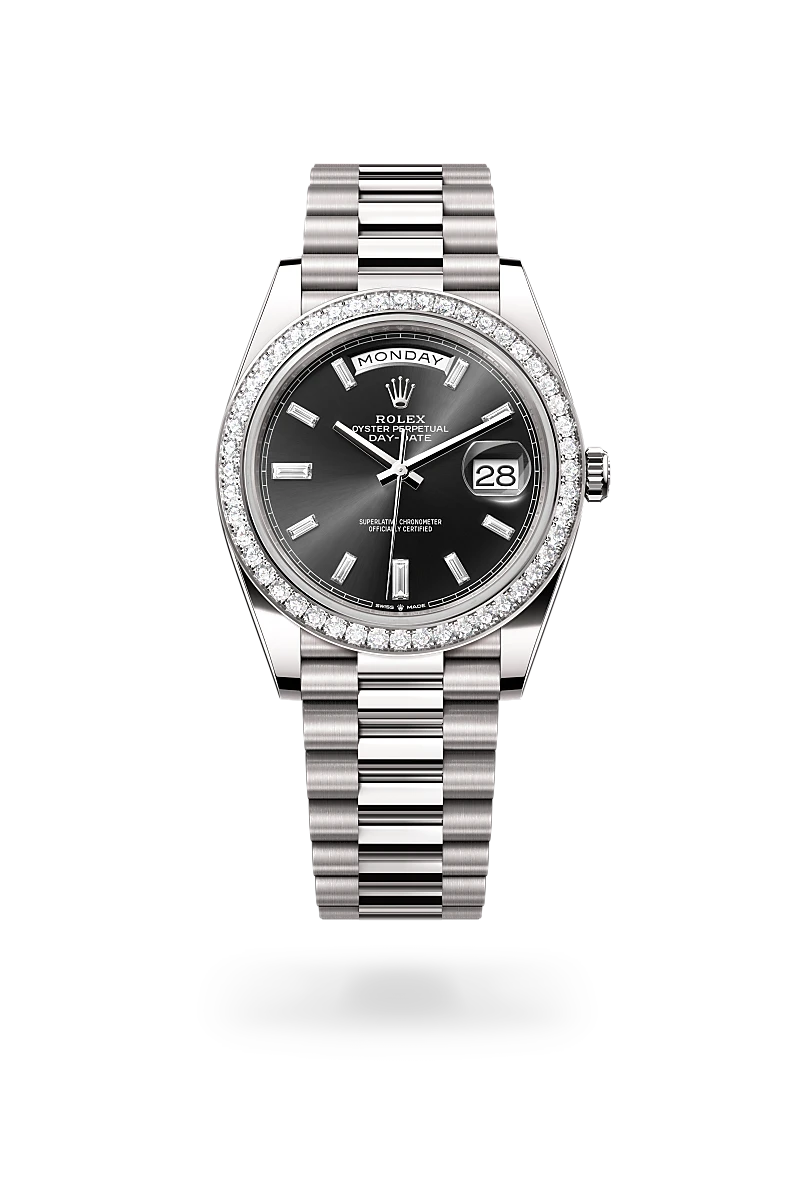 Rolex Day-Date 40, 18-karatowe białe złoto, M228349RBR-0003 - W.KRUK
