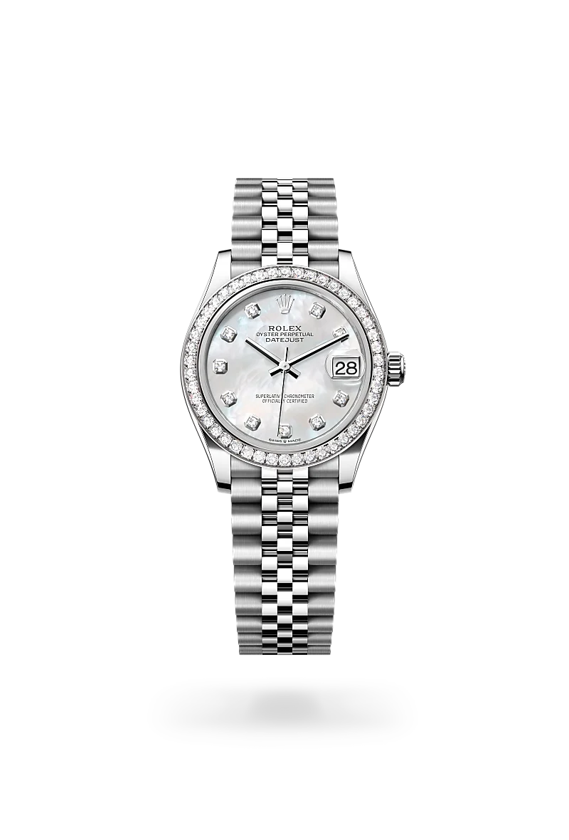 Rolex Datejust 31, Biały Rolesor – połączenie stali Oystersteel z białym złotem, M278384RBR-0008 - W.KRUK