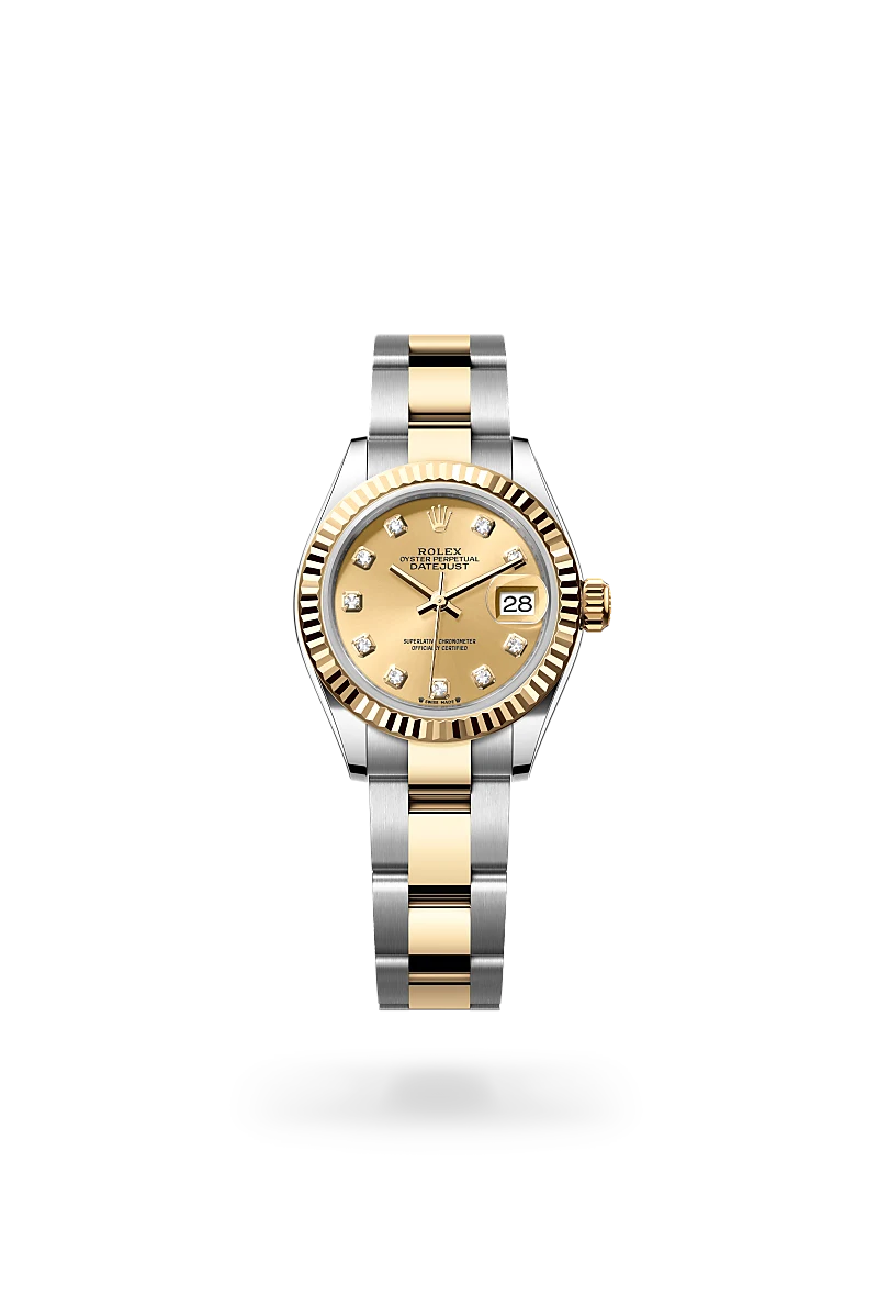 Rolex Lady-Datejust, Żółty Rolesor – połączenie stali Oystersteel z żółtym złotem, M279173-0012 - W.KRUK