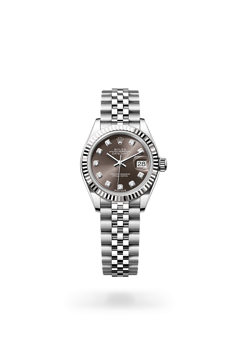 Rolex Lady-Datejust, Biały Rolesor – połączenie stali Oystersteel z białym złotem, M279174-0015 - W.KRUK