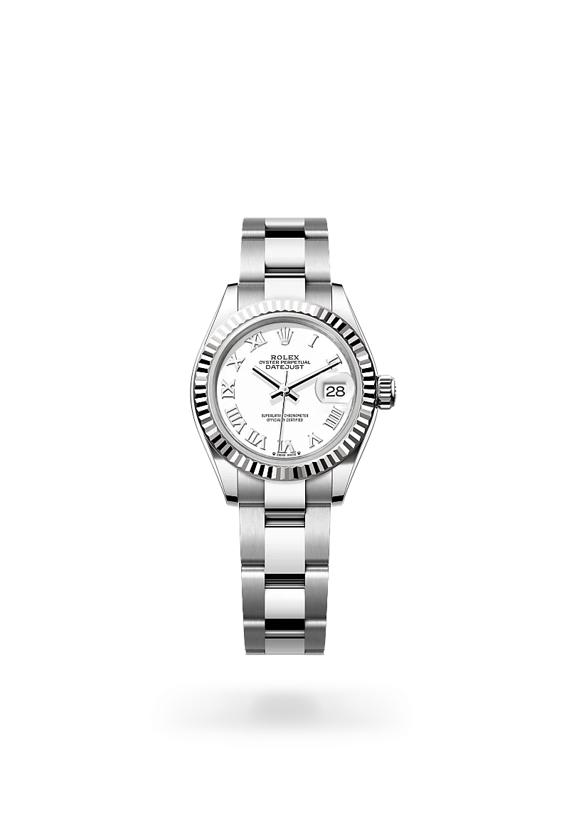 Rolex Lady-Datejust, Biały Rolesor – połączenie stali Oystersteel z białym złotem, M279174-0020 - W.KRUK