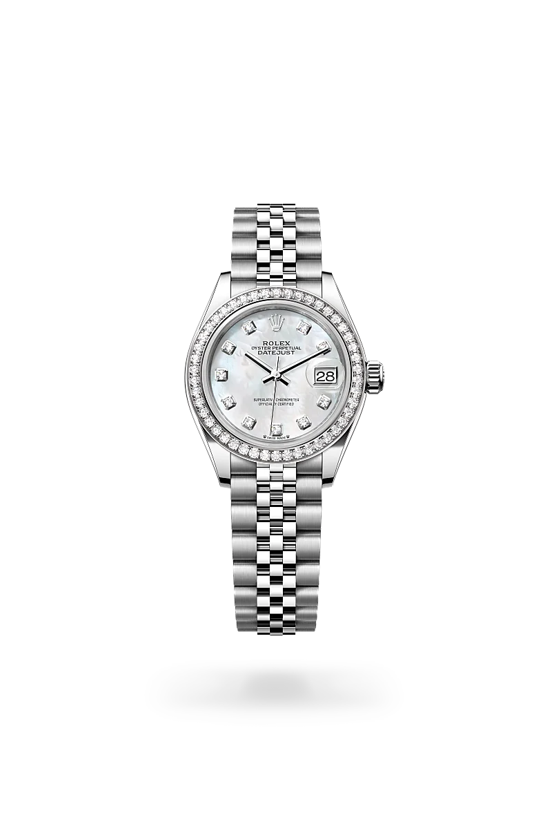 Rolex Lady-Datejust, Biały Rolesor – połączenie stali Oystersteel z białym złotem, M279384RBR-0011 - W.KRUK