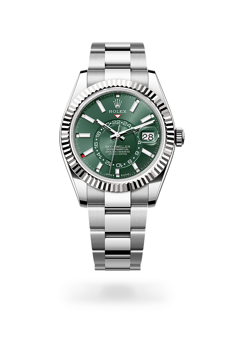 Rolex Sky-Dweller, Biały Rolesor – połączenie stali Oystersteel z białym złotem, M336934-0001 - W.KRUK