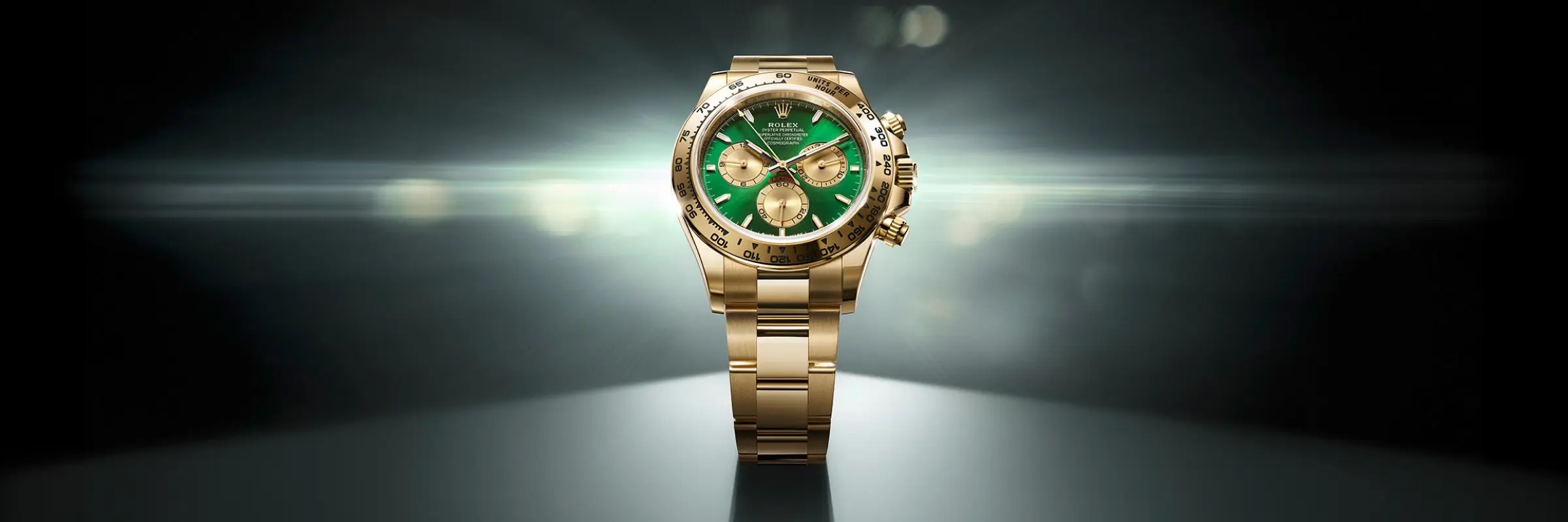 Rolex Cosmograph Daytona w kolorze złotym z zieloną tarczą